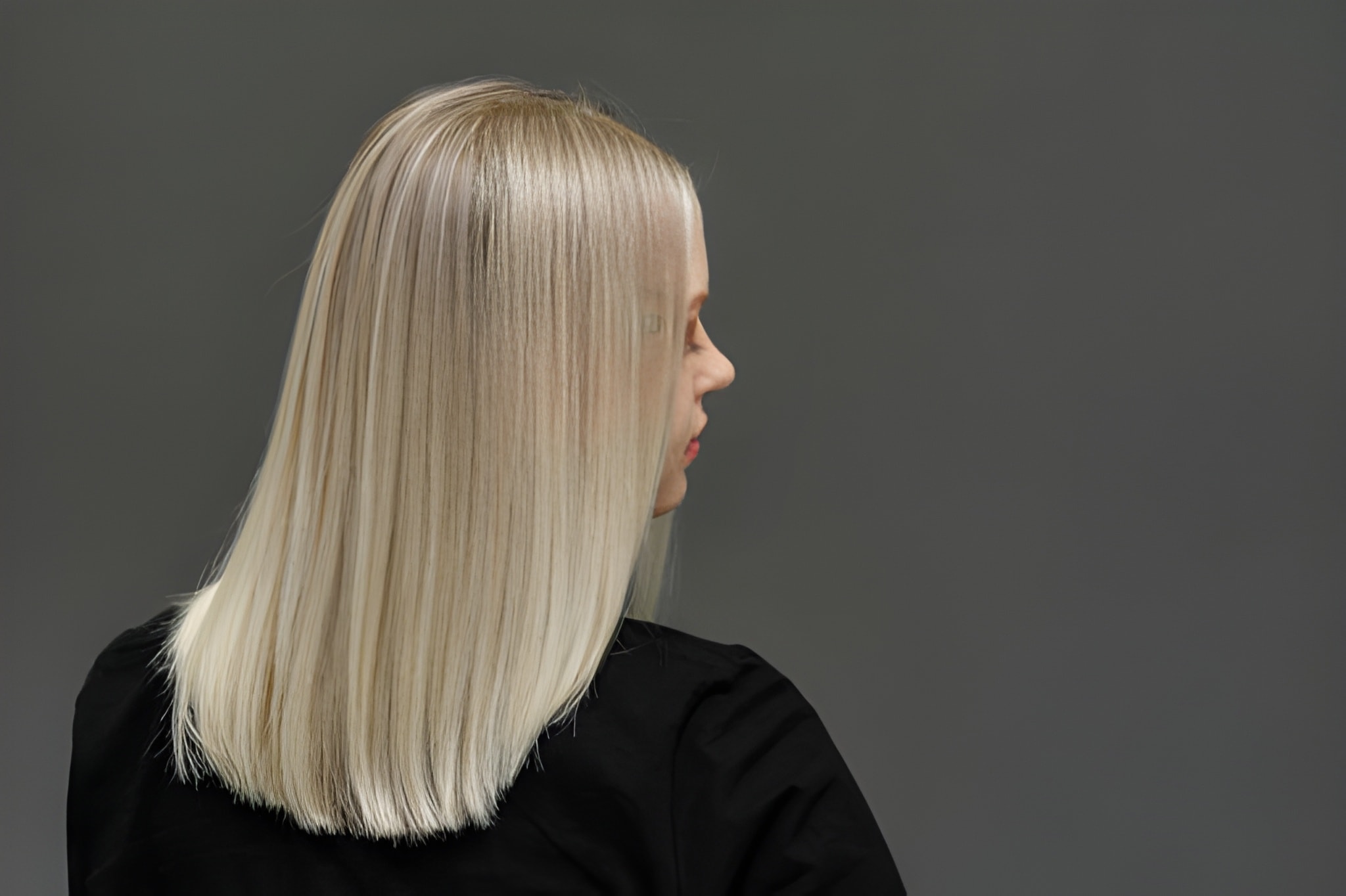 Brushing lisse blond polaire