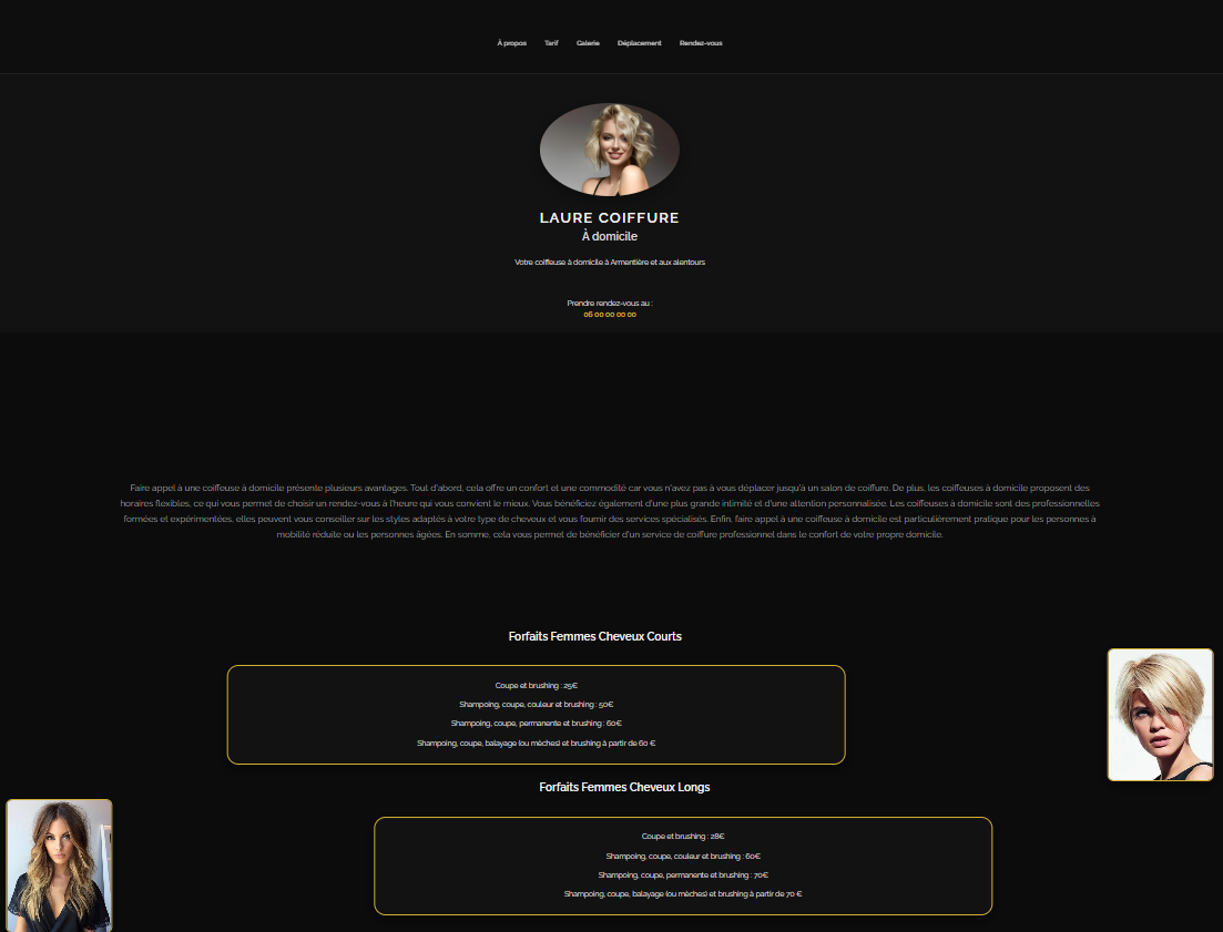Salon de Coiffure - site vitrine