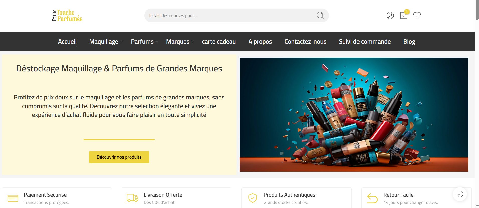 Petite Touche Parfumée - e-commerce WordPress